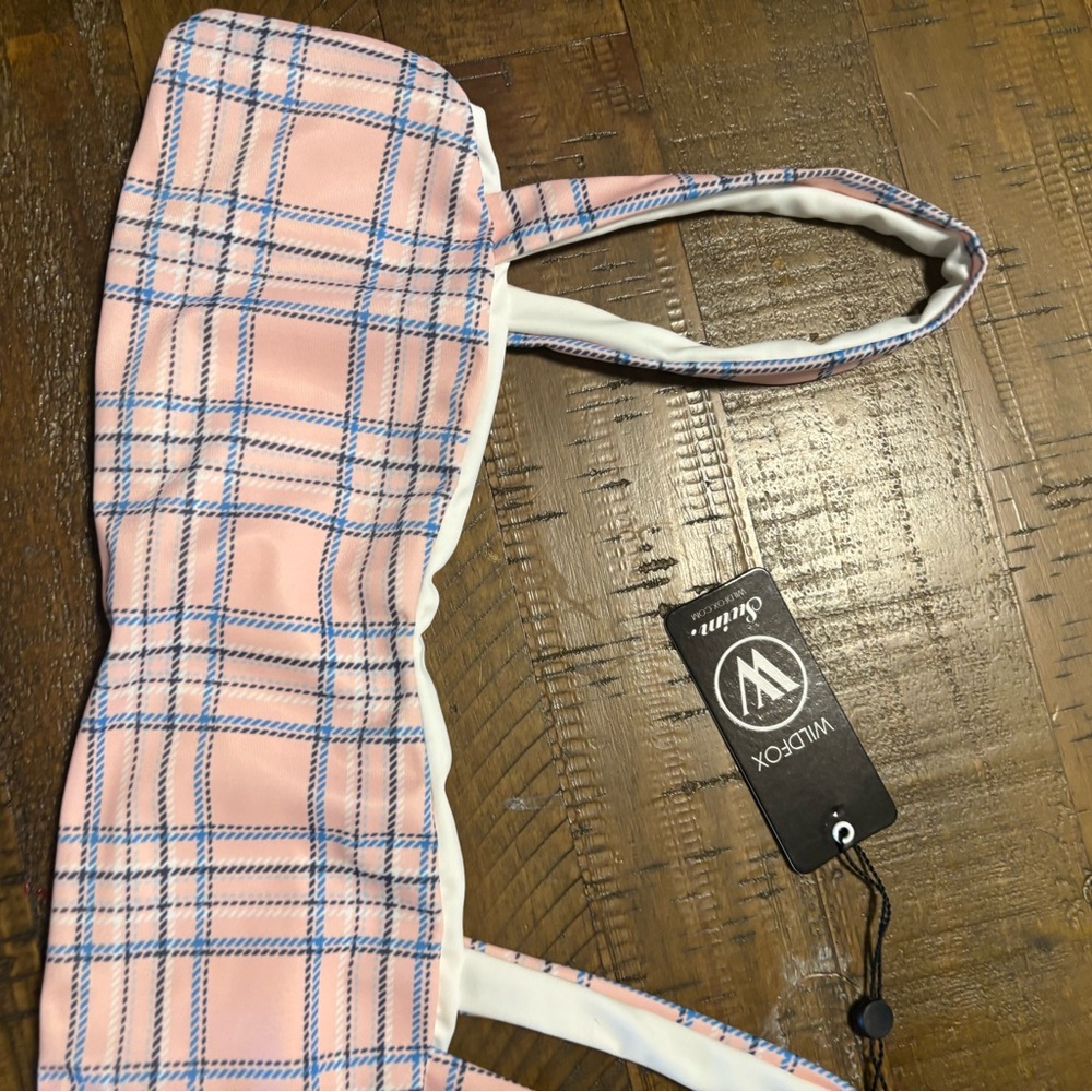 Wildfox Pink and Blue Plaid Top